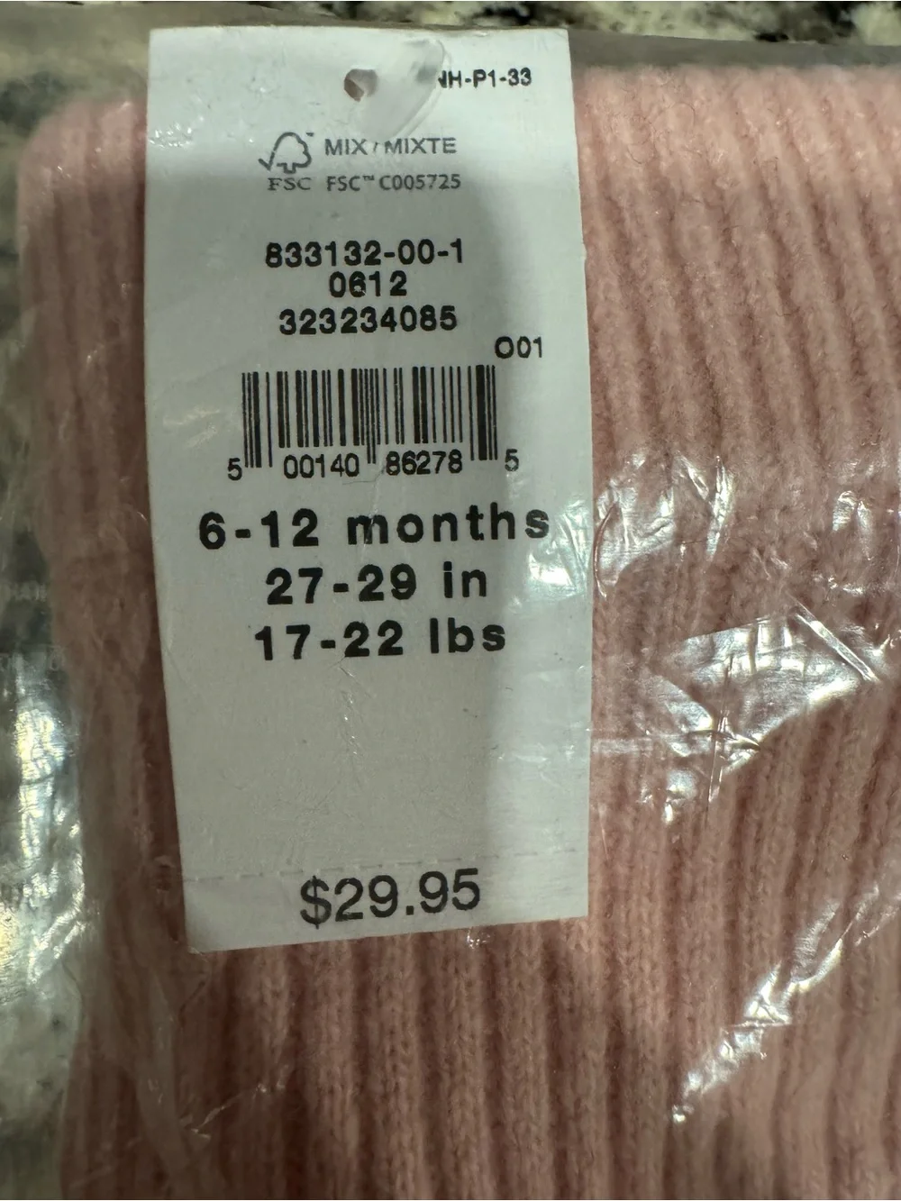 GAP Pink Ribbed Kids Leggings